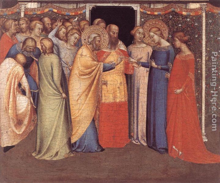 The Marriage of the Virgin painting - Bernado Daddi The Marriage of the Virgin art painting